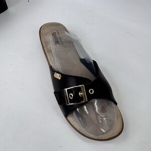 Vintage GH Bass Sunjuns Sandals Women Size 9 Black Classic Leather Comfort